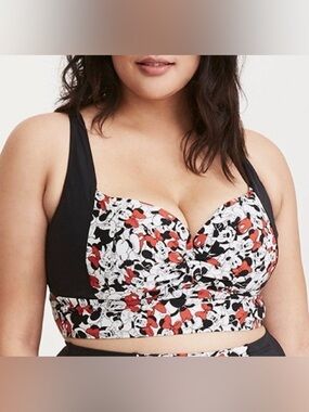 NWT❤️Torrid Disney Minnie Mouse Print Twist-Front Swim Bikini Top Plus Size 3